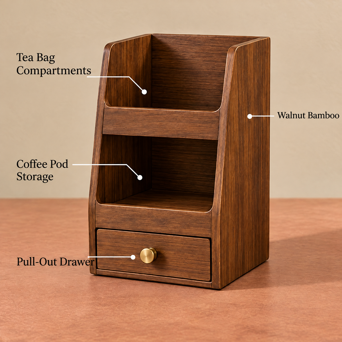 Cloverlen tea and coffee organizer 2 — design details