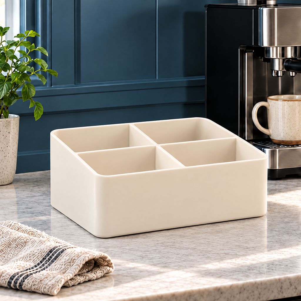 Cloverlen tea and coffee organizer 4 — countertop view