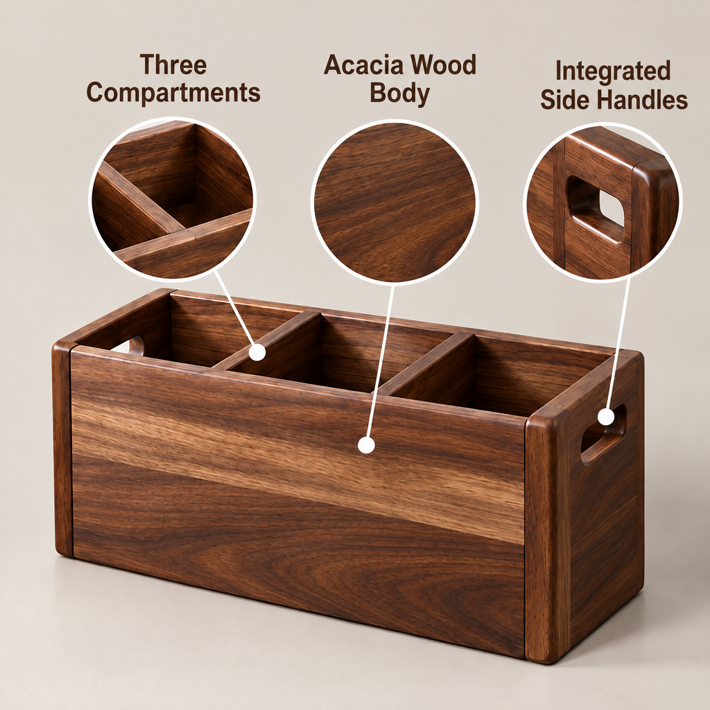 Cloverlen utensil holder 1 — design details
