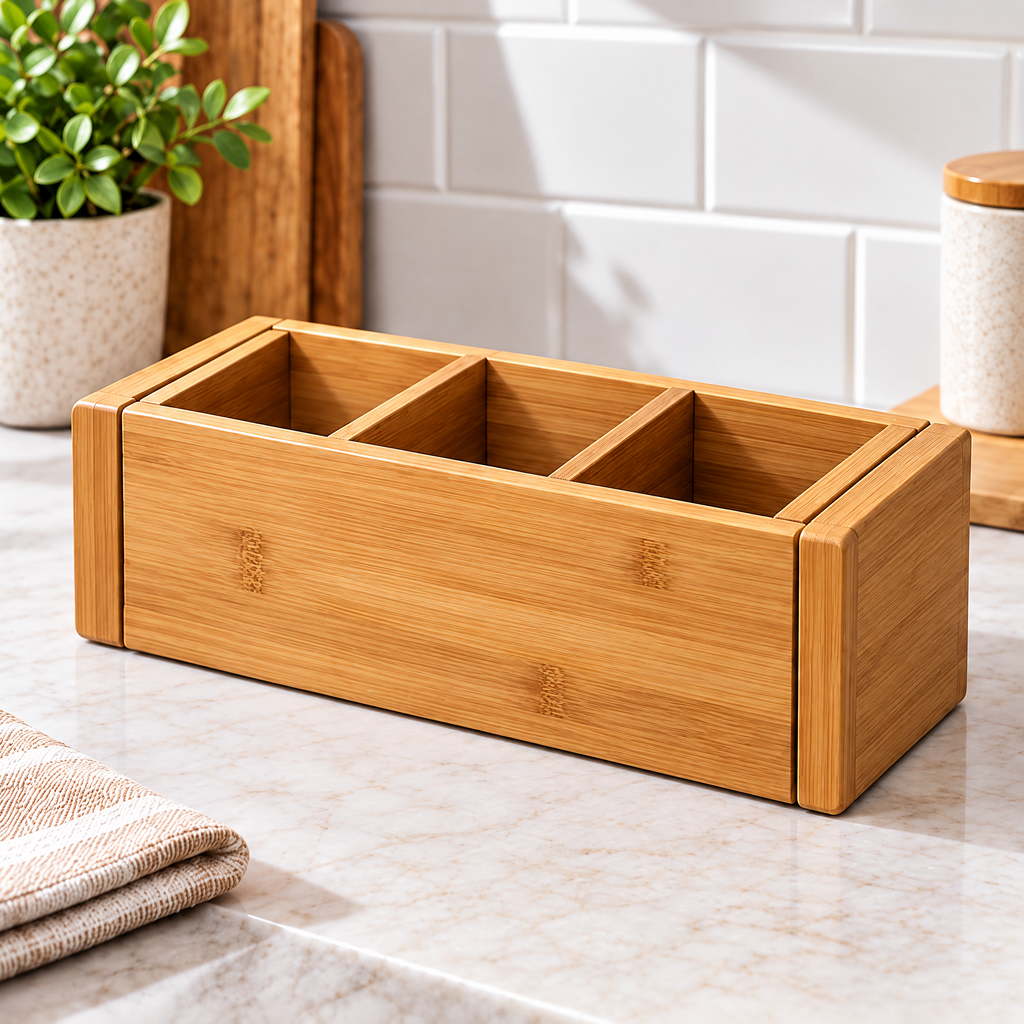 Cloverlen utensil holder 2 — countertop view