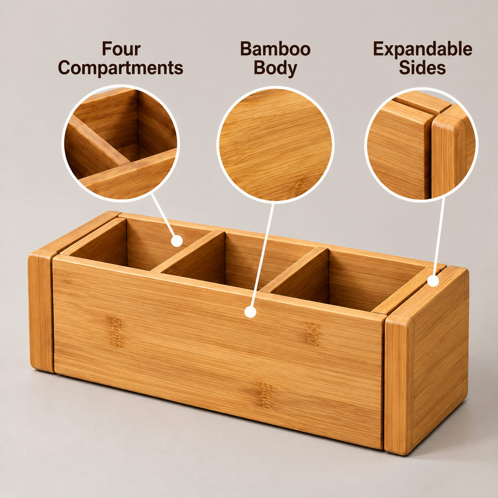 Cloverlen utensil holder 2 — design details