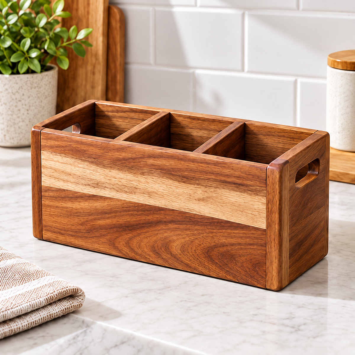 Cloverlen utensil holder 3 — countertop view