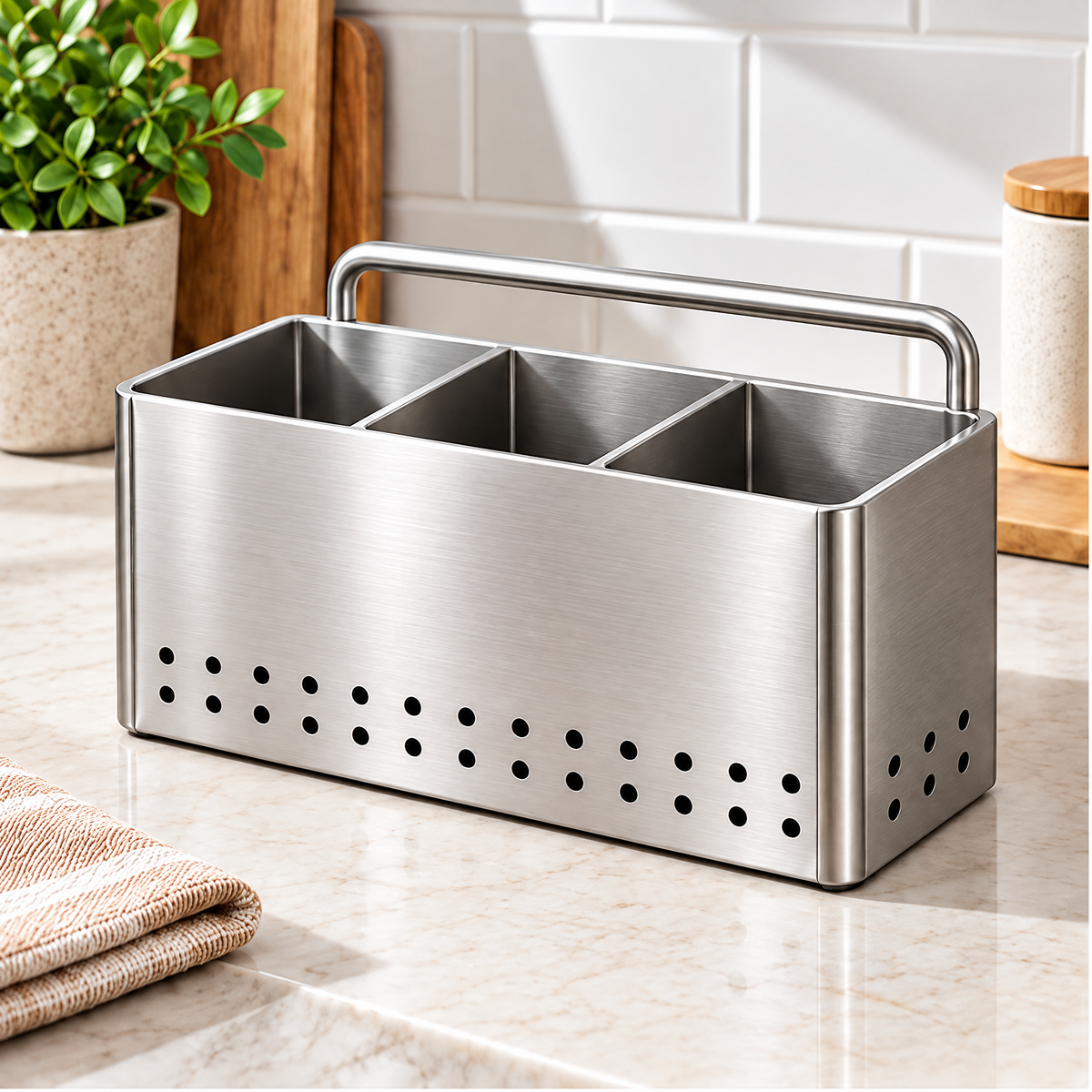 Cloverlen utensil holder 4 — countertop view