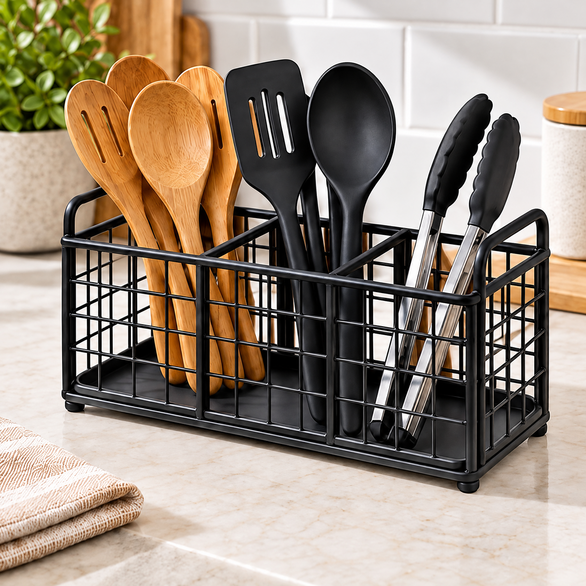 Cloverlen utensil holder 5 — utensil arrangement